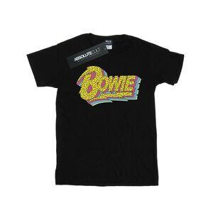 David Bowie Womens/Ladies Moonlight 90s Logo Cotton Boyfriend T-Shirt / Black